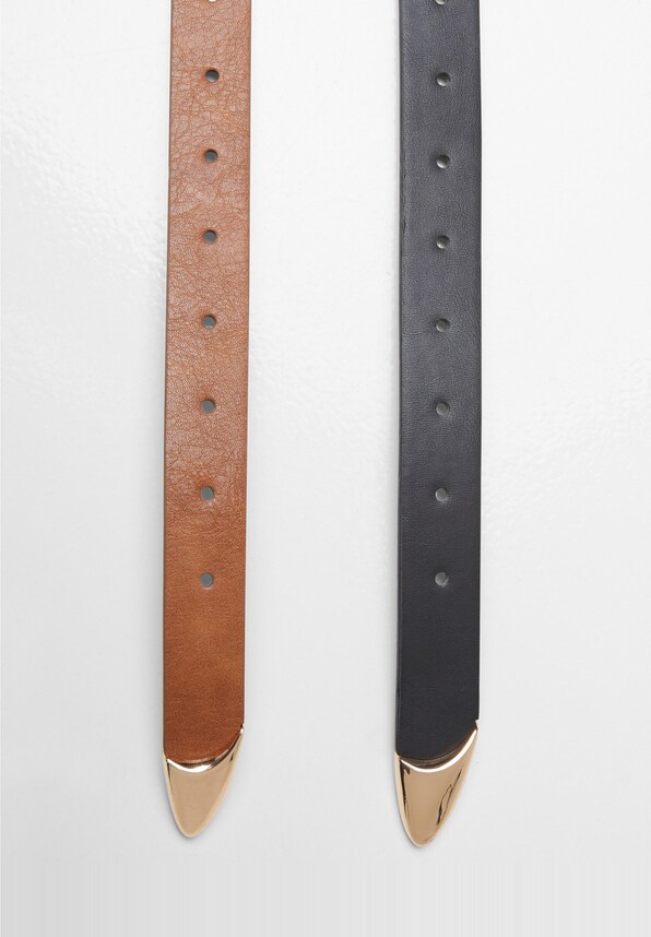 Chunky Buckle Loop Synthetic Leather 2 Pack-2