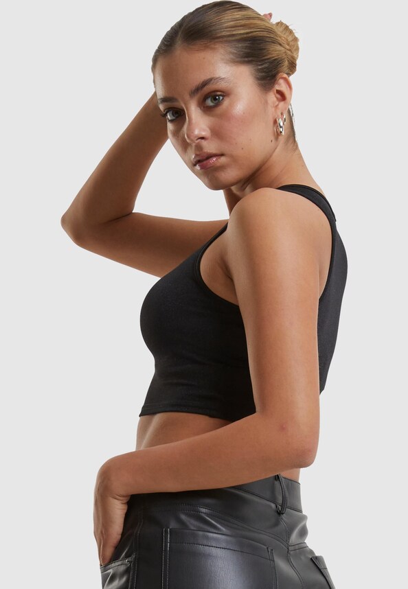 Ladies Glitter Cropped Top-2