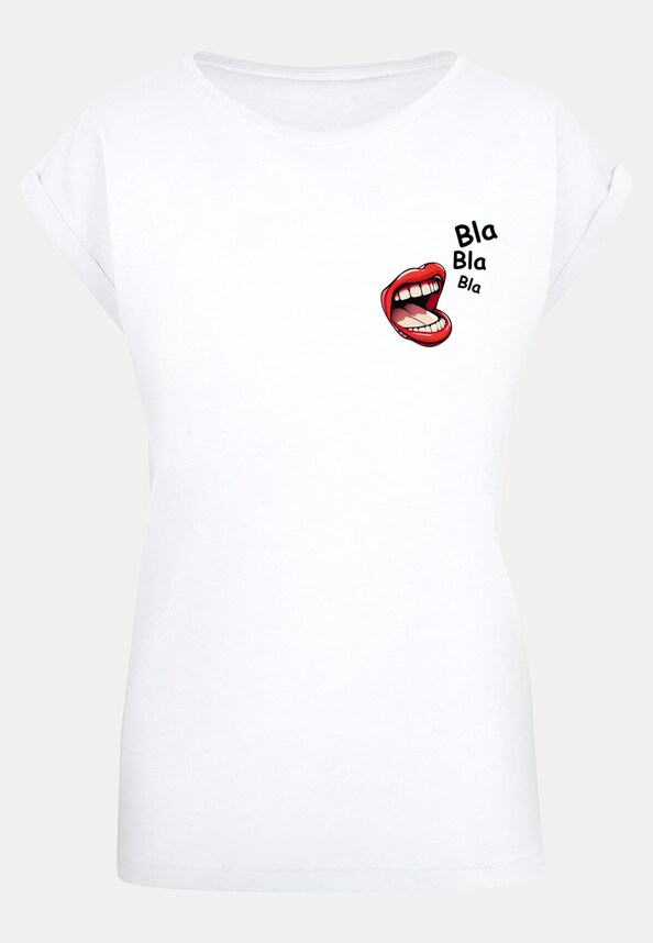 Ladies Bla Bla Bla Comic Extended Shoulder-2