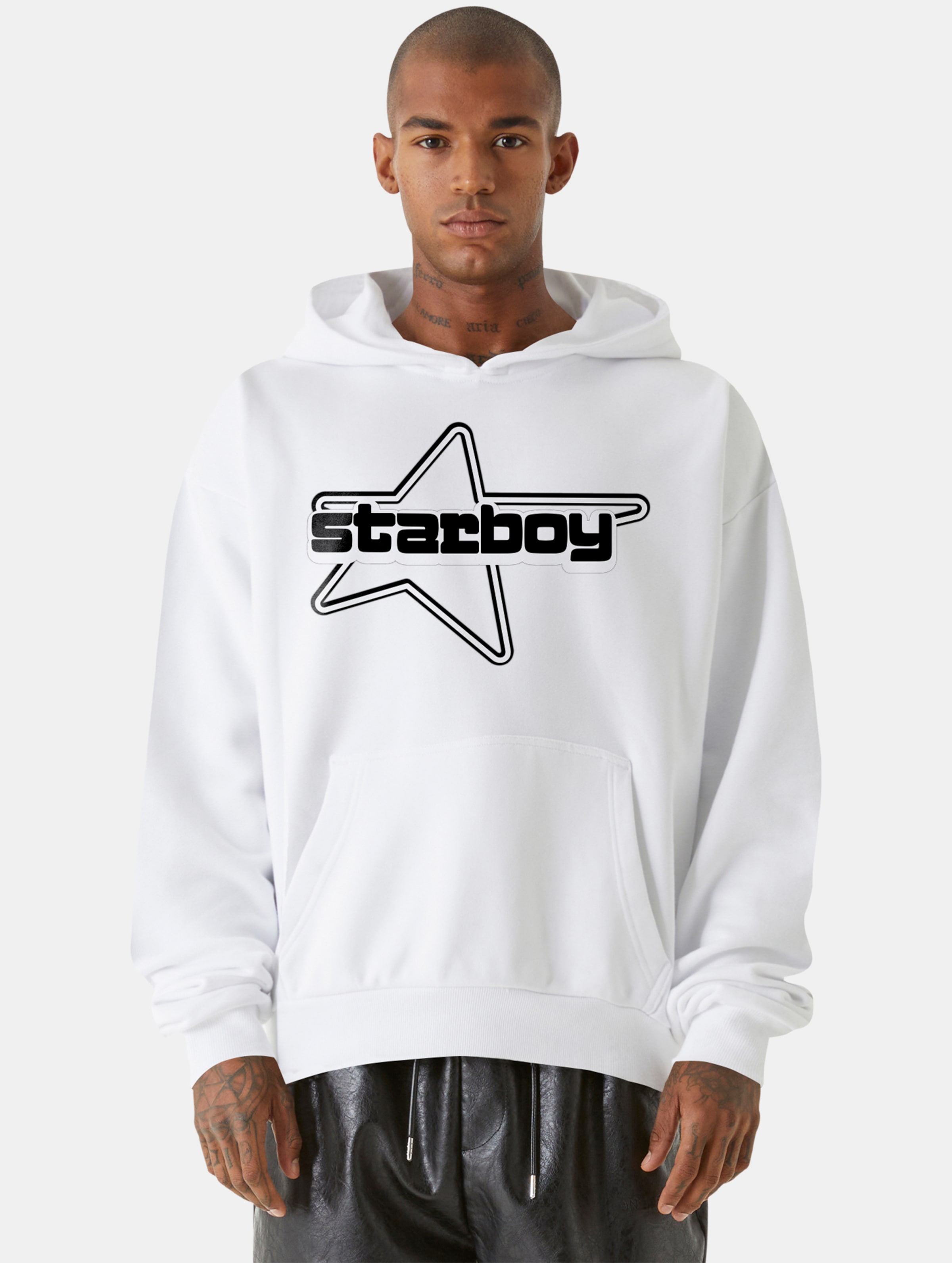9N1M SENSE Y2K Starboy 2 Hoodies Männer,Unisex op kleur wit, Maat M