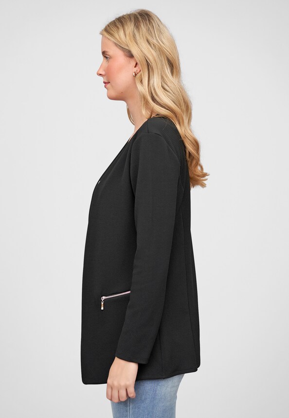 Cloud5ive Damen Blazer mit 2-Zip-Pockets u. Strukturstoff-2