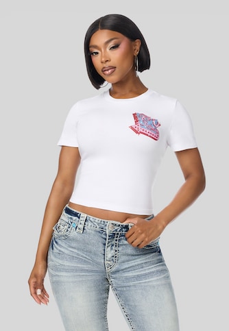 CRYSTAL TRUE GIRL CLUB BABY TEE