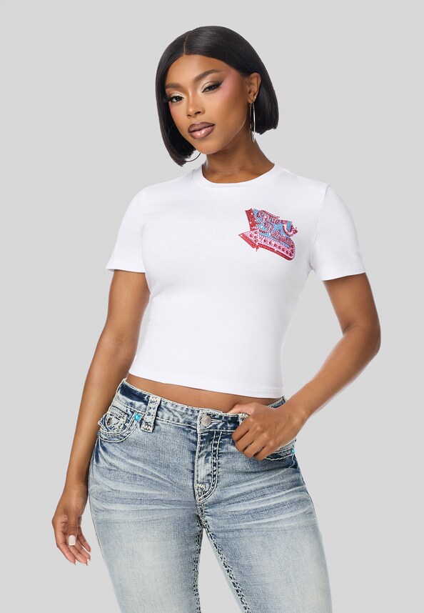 CRYSTAL TRUE GIRL CLUB BABY TEE-0