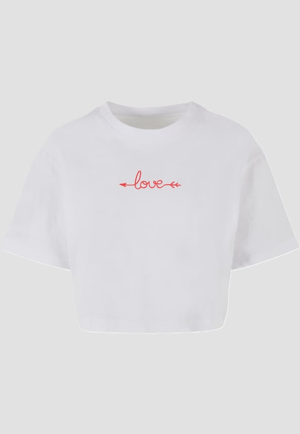 Ladies Hugs & Love - Love Arrow Short Oversized Tee-2