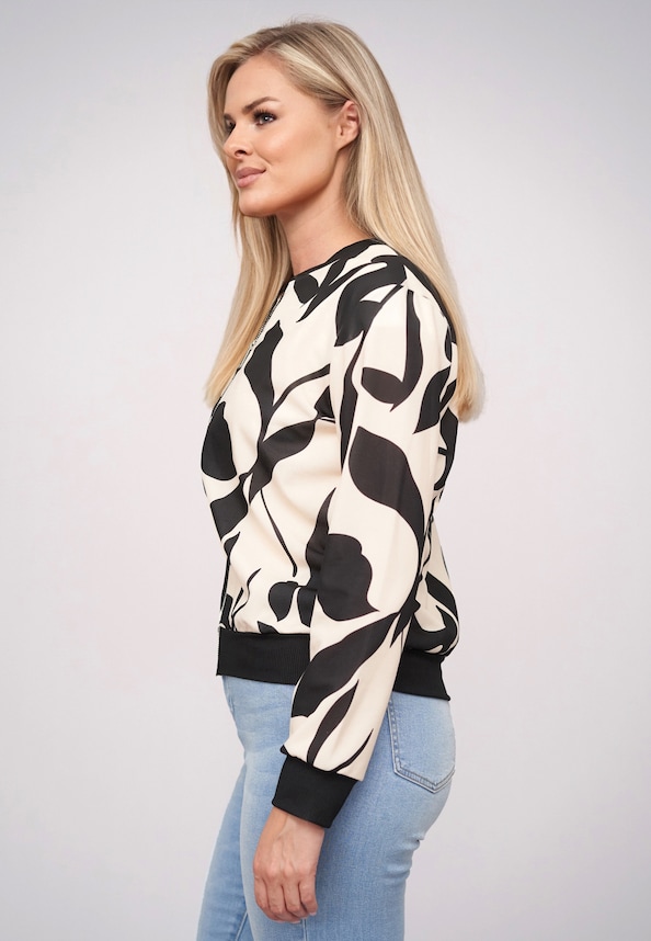 Blouson Bomber-Jacket with floral print-2