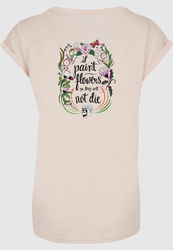 Ladies Frida Kahlo - Skeleton Extended Shoulder Tee-3