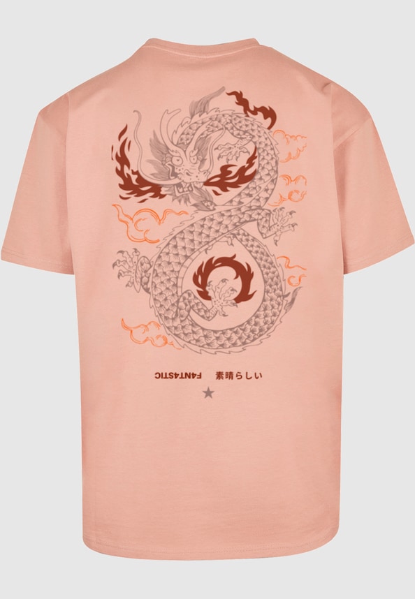 fantastic japanese and Dragon fire with Heavy Oversize Tee-3