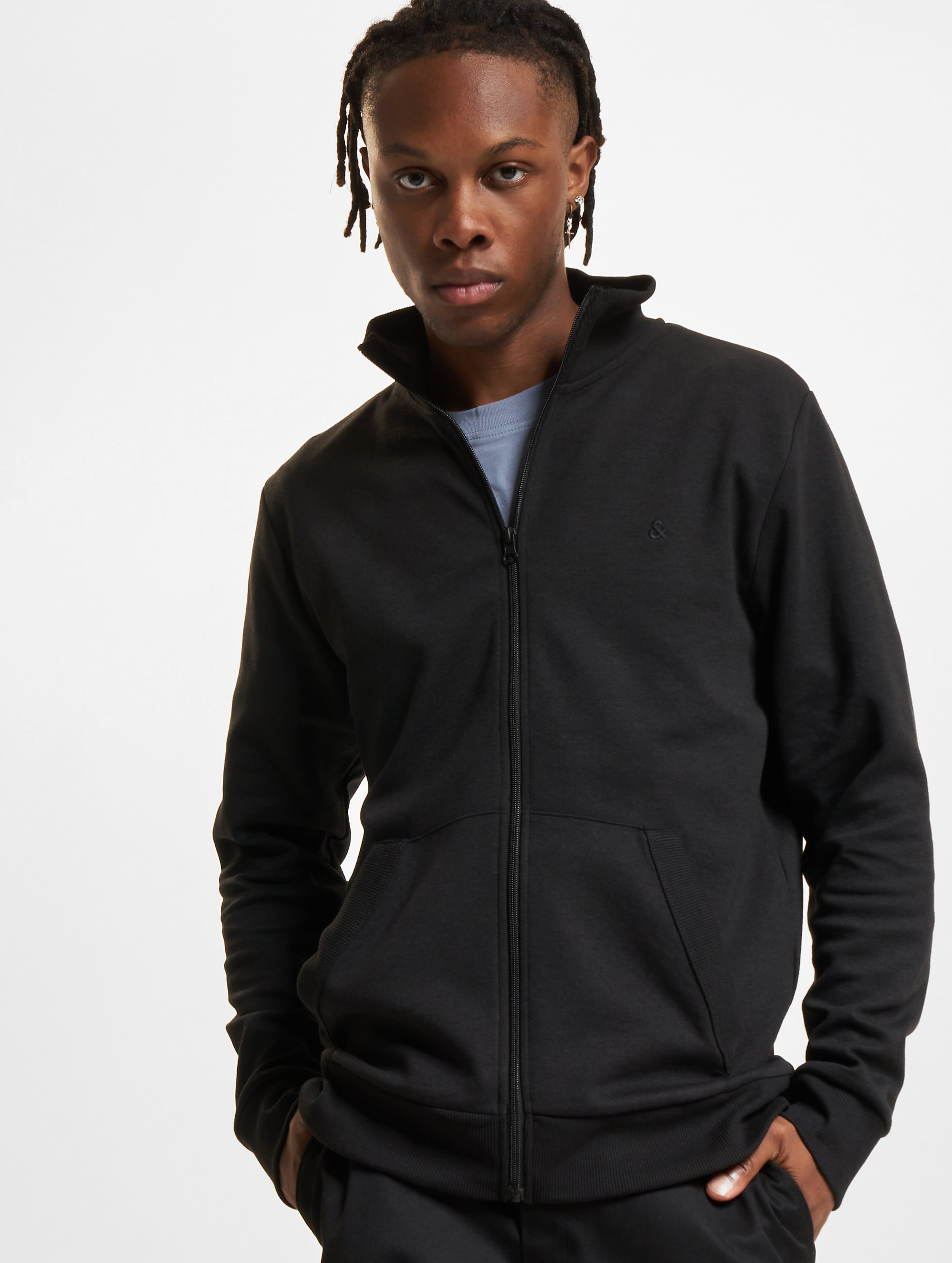 Jack & Jones Paulos Sweat Zip Strickjacken op kleur zwart, Maat XL