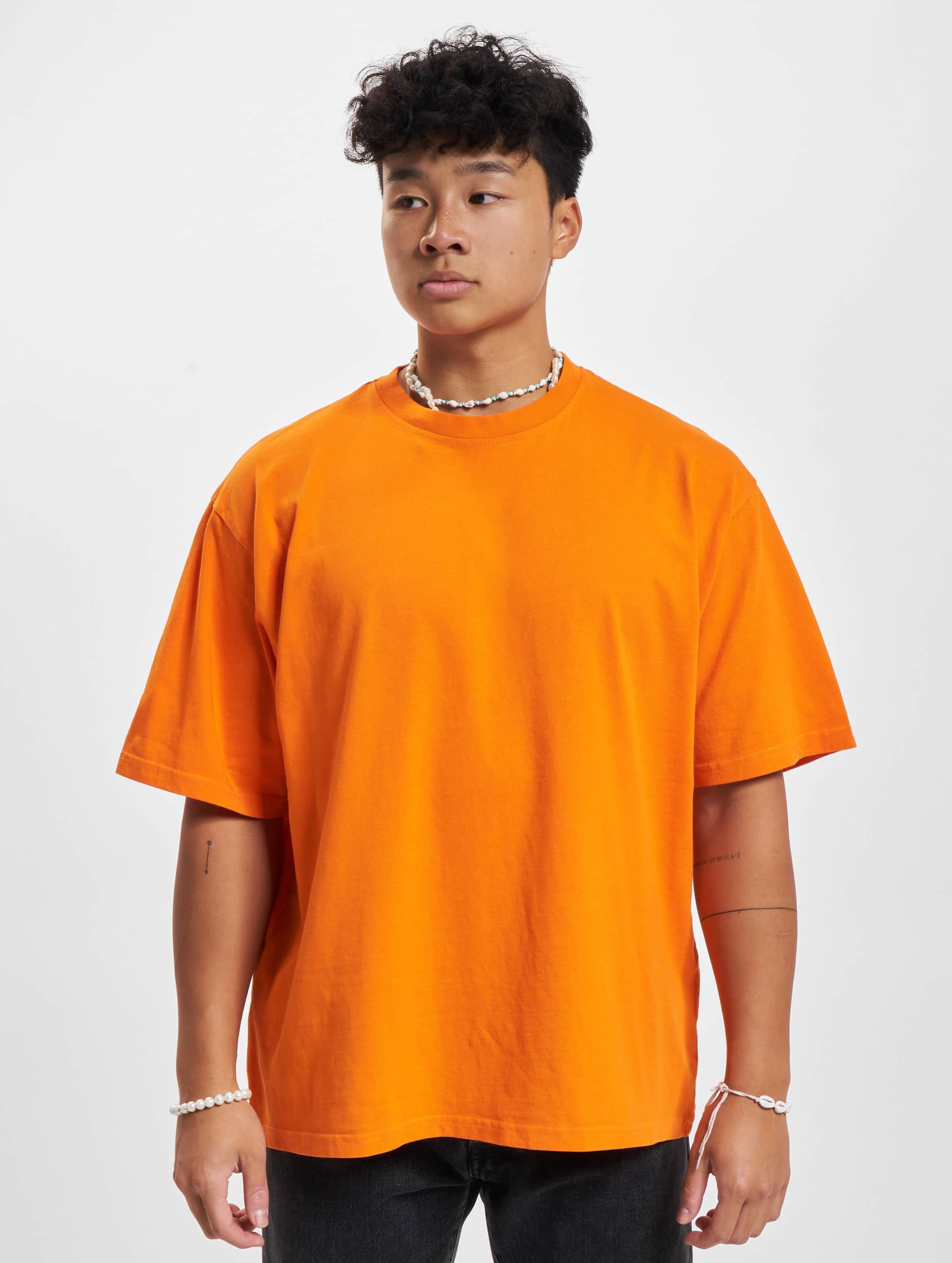 2Y Studios Basic Oversize T-Shirt Mannen op kleur oranje, Maat S