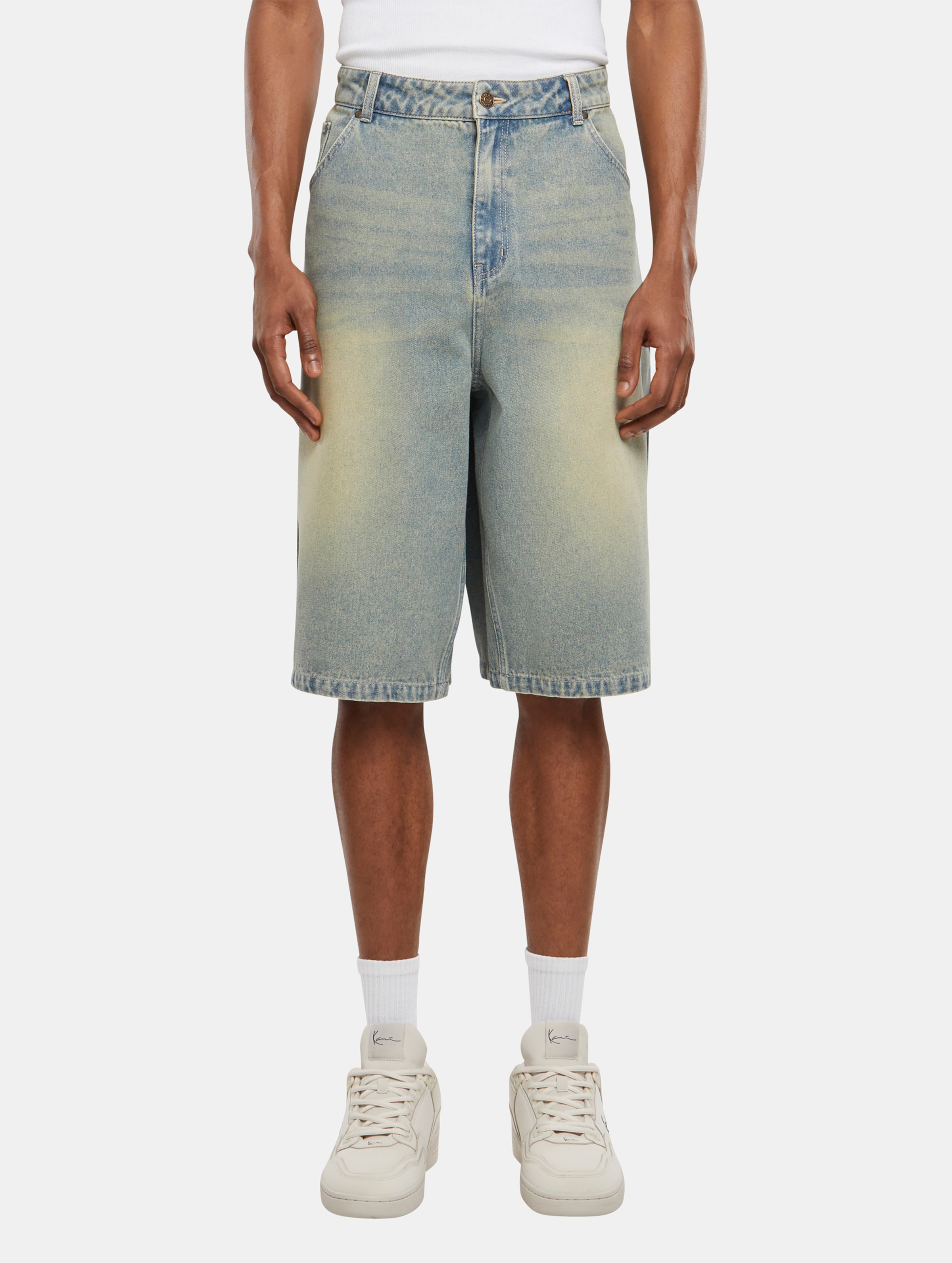 Karl Kani Original Denim Jorts Baggys op kleur blauw, Maat 36