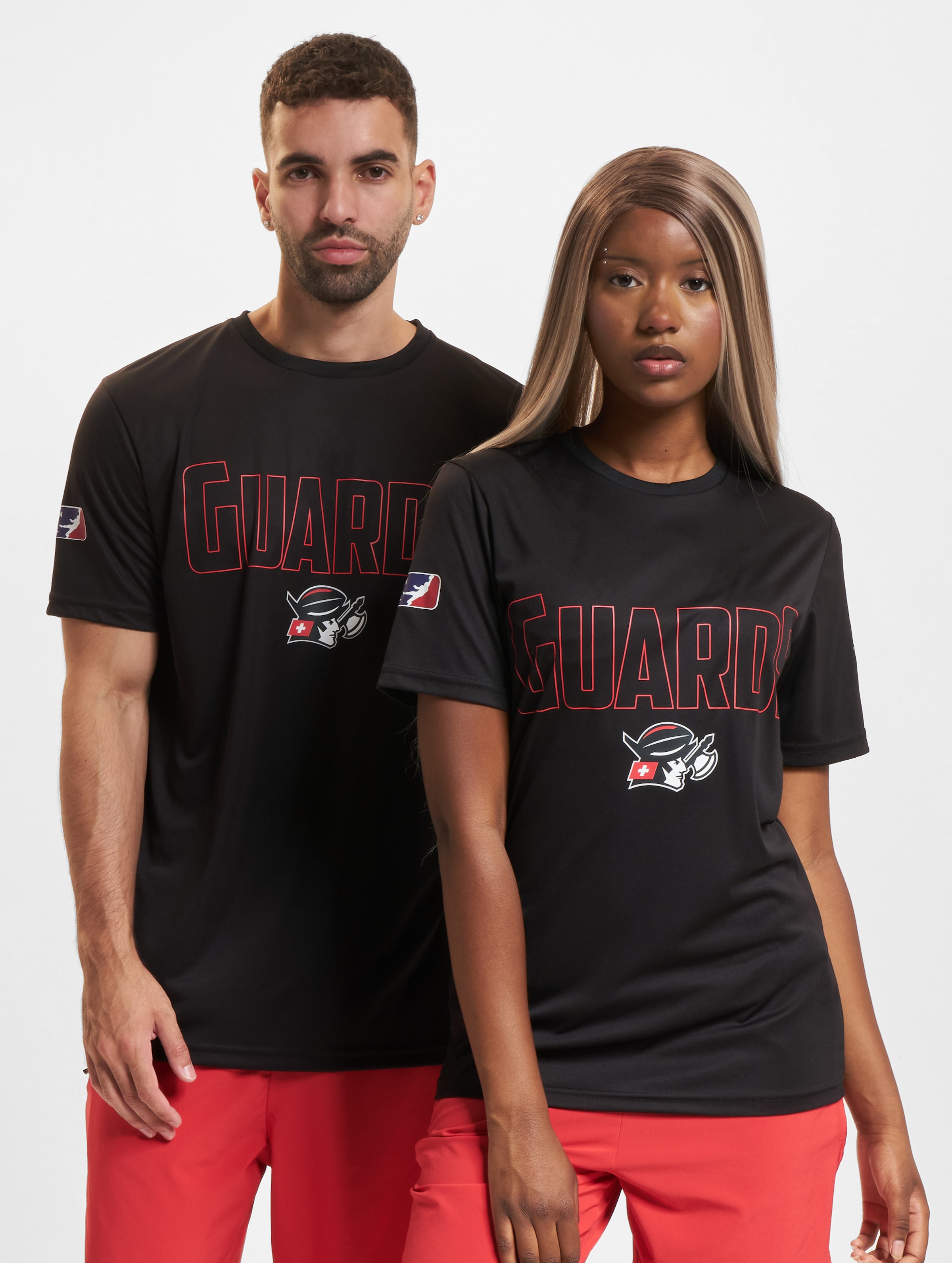 European League Of Football Helvetic Guards On-Field Performance T-Shirt op kleur zwart, Maat S