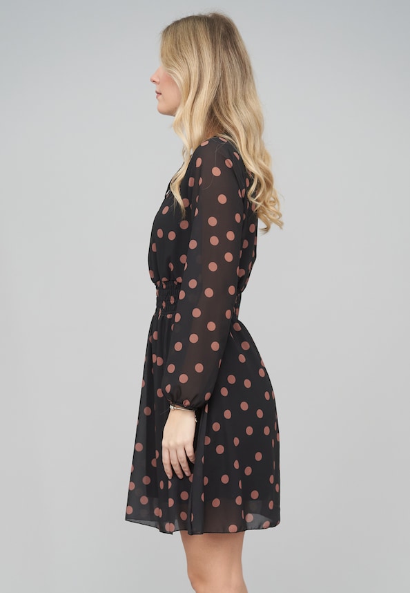 Long-sleeve Dress Polka Dots-2