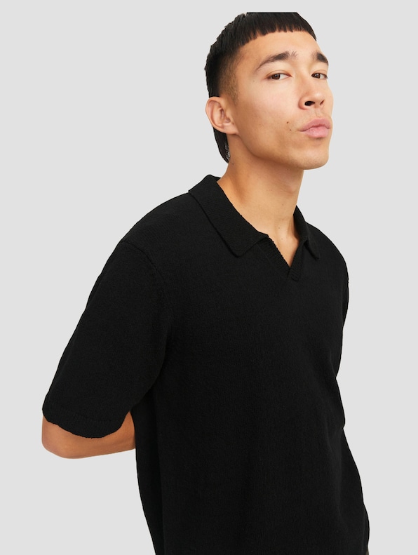 Jack & Jones Wilder Knit Split Neck Poloshirts-0