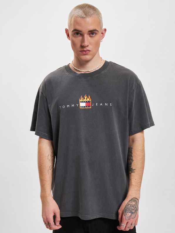 Tommy Jeans Relaxed Linear Fire Flag T-Shirts-2