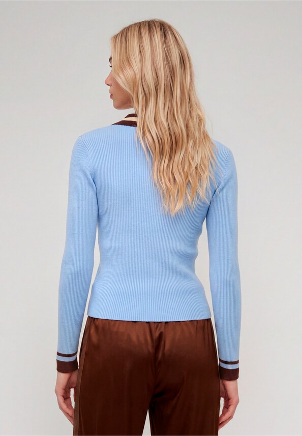 Rib Knit Polo-1