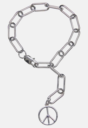 Y Chain Peace Pendant Bracelet