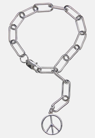 Y Chain Peace Pendant Bracelet