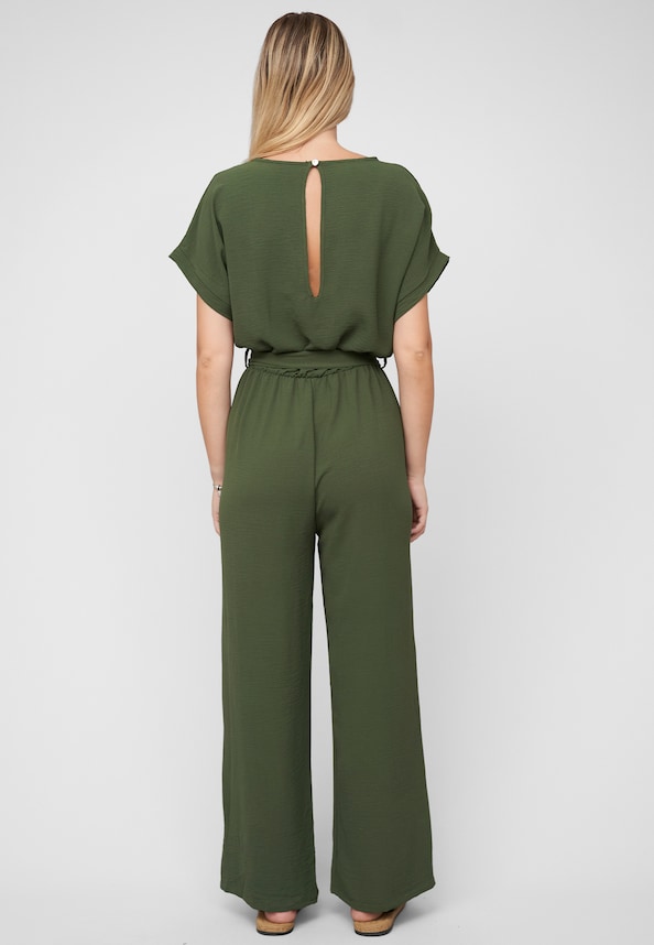 with tie belt and back slit-1