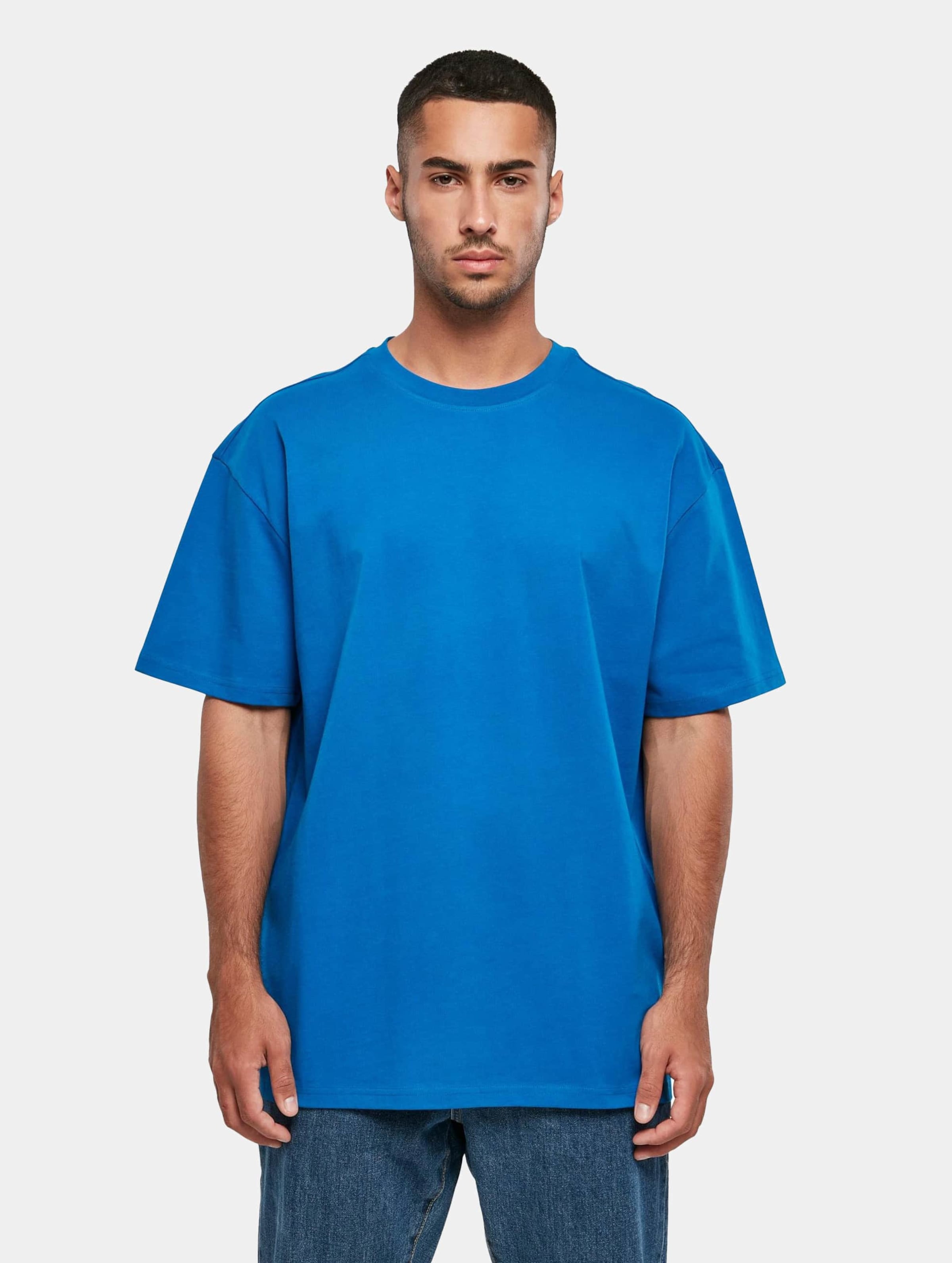 Build Your Brand Heavy Oversize T-Shirt Mannen op kleur blauw, Maat 5XL