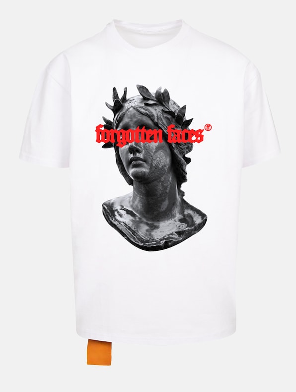 Forgotten Faces Fading Logo Statue Oversize T-Shirts-3