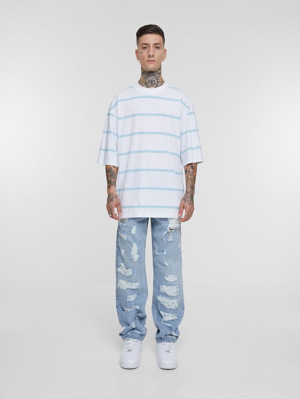 Urban Classics Oversized Sleeve Modern Stripe T-Shirts-4