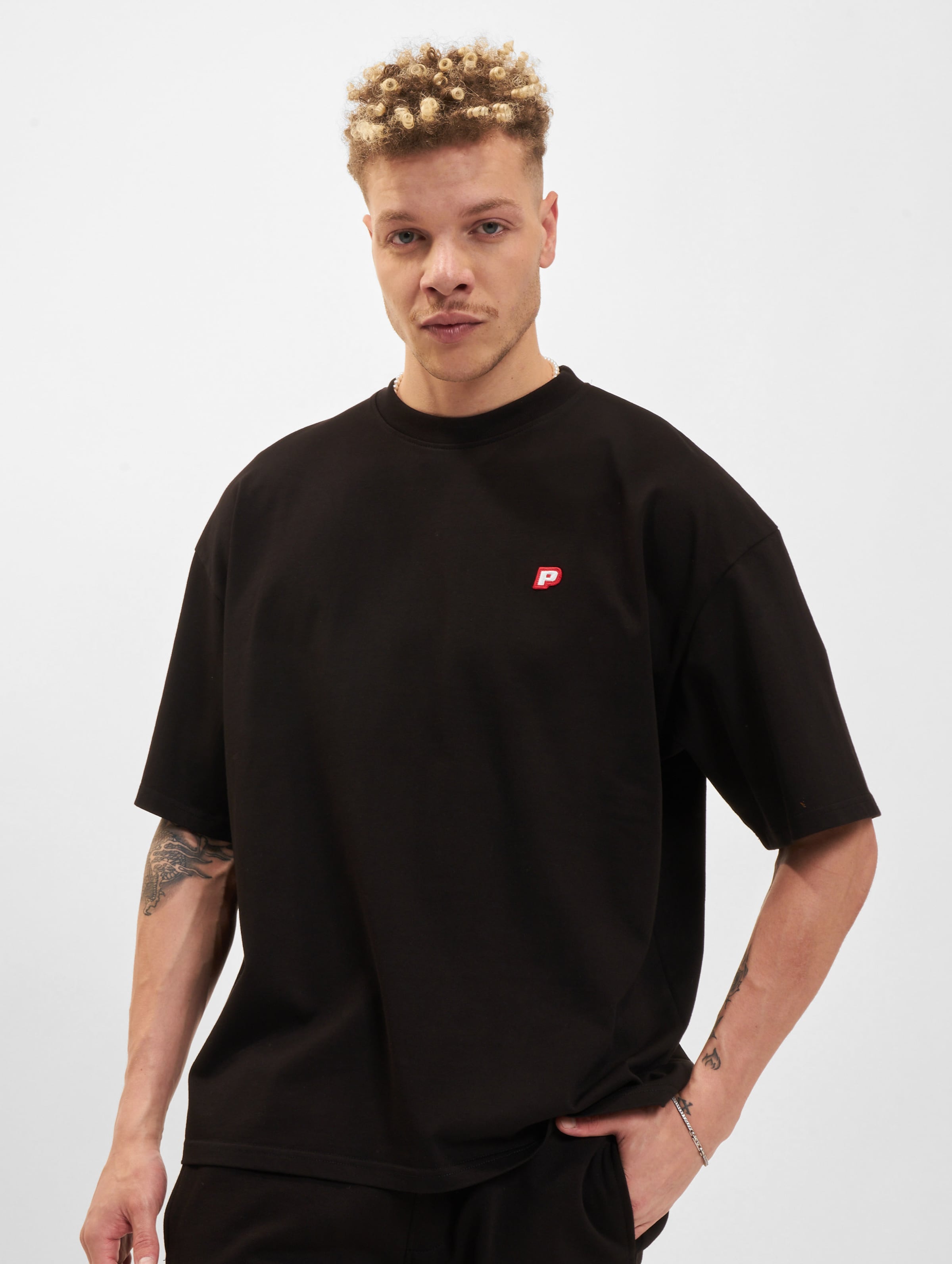 PEGADOR Leono Boxy T-Shirt Mannen op kleur zwart, Maat M