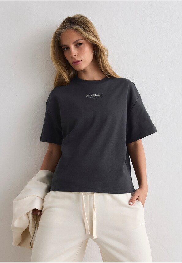 Script Boxy T-shirt-0