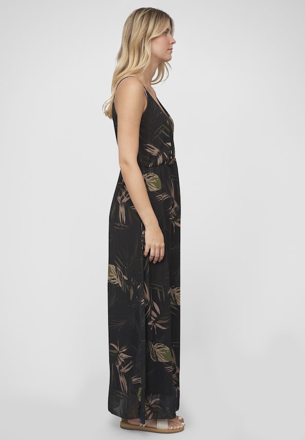 2-Layered Maxi-Dress Tropical Print-3