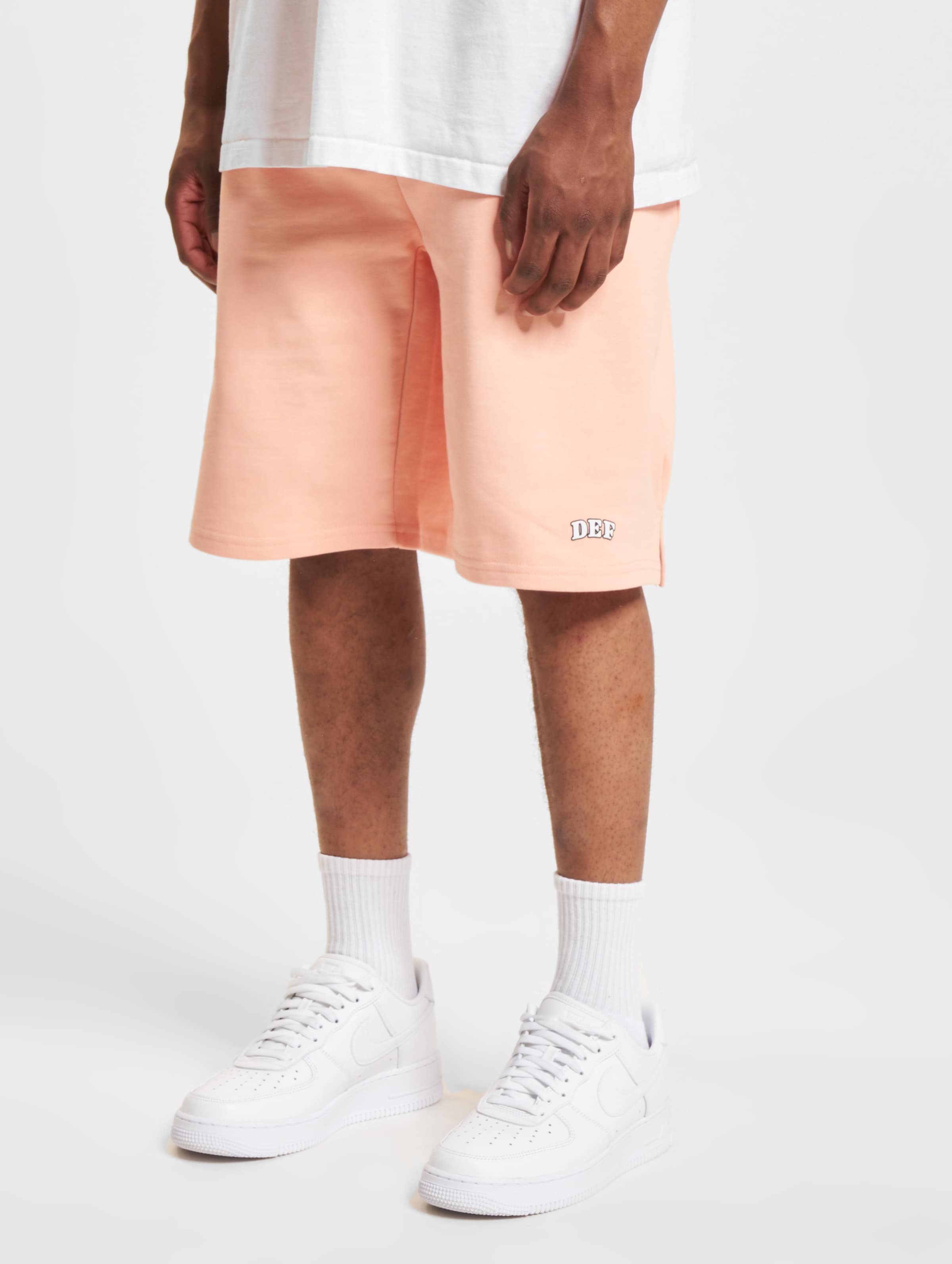 DEF PLAIN Shorts Männer,Unisex op kleur oranje, Maat L