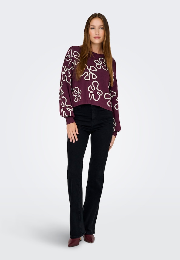 Only Montana Ls Jq O-Neck Cc Knt-2
