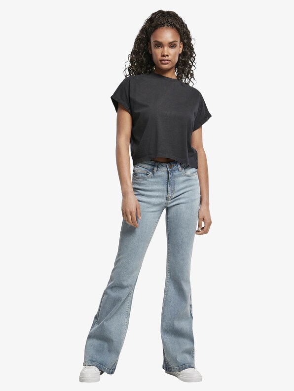 Ladies Short Pigment Dye Cut On Sleeve -2