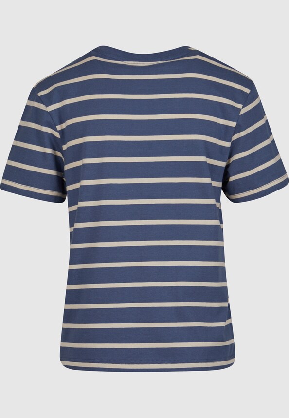 Ladies Striped Boxy Tee-6