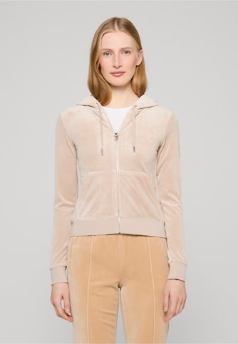 Juicy Couture ZIP THROUGH HOODIE WITH ZIP PULL & JC