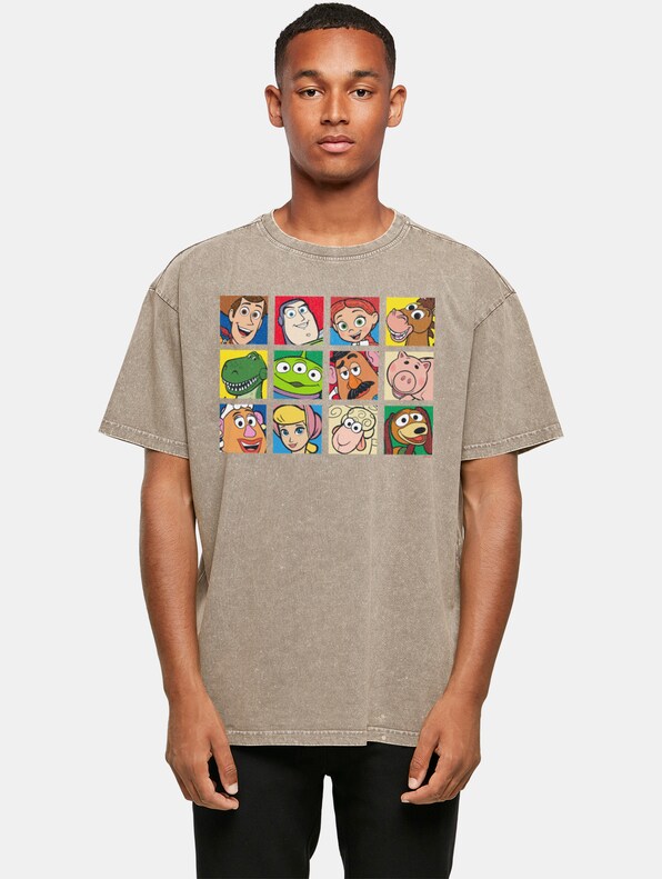 Toy Story - Character Squares Acid Washed Oversize-0