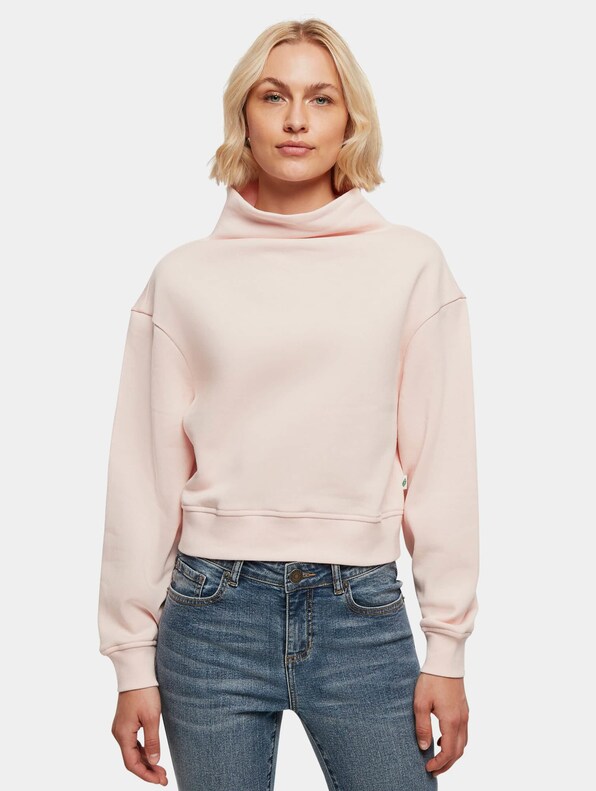 Ladies Organic Short High Neck Crew-0