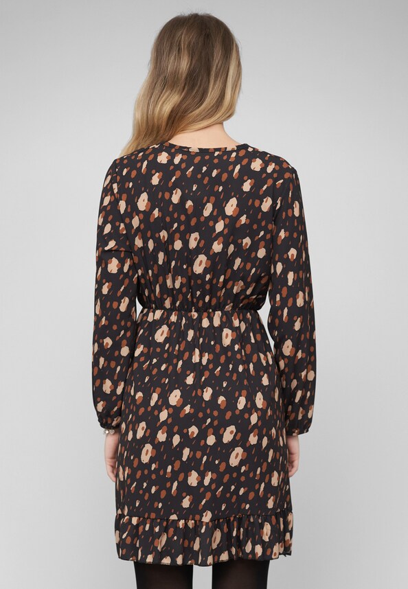 Longsleeve Dress with flower print-1
