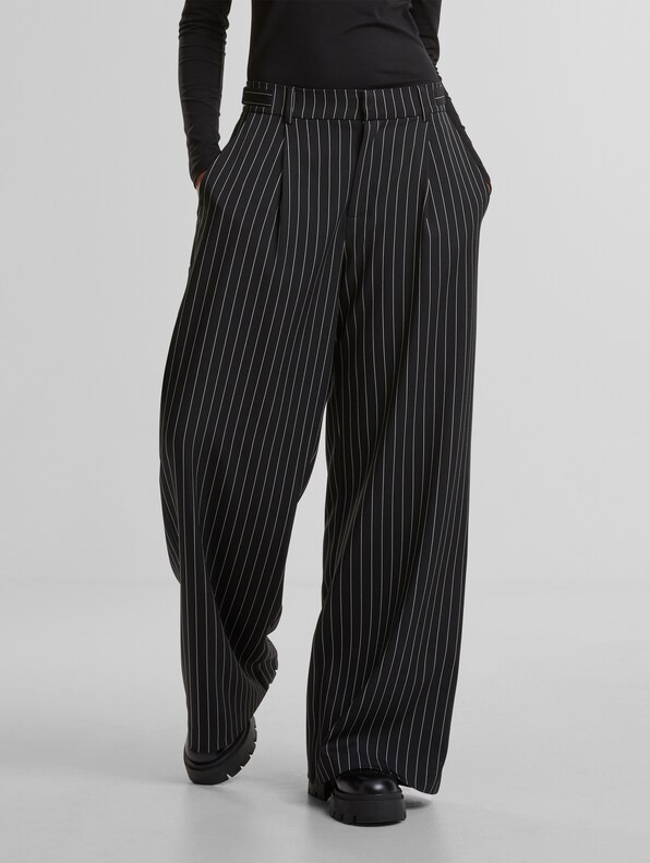 Ladies Pinstripe Wide Leg -0