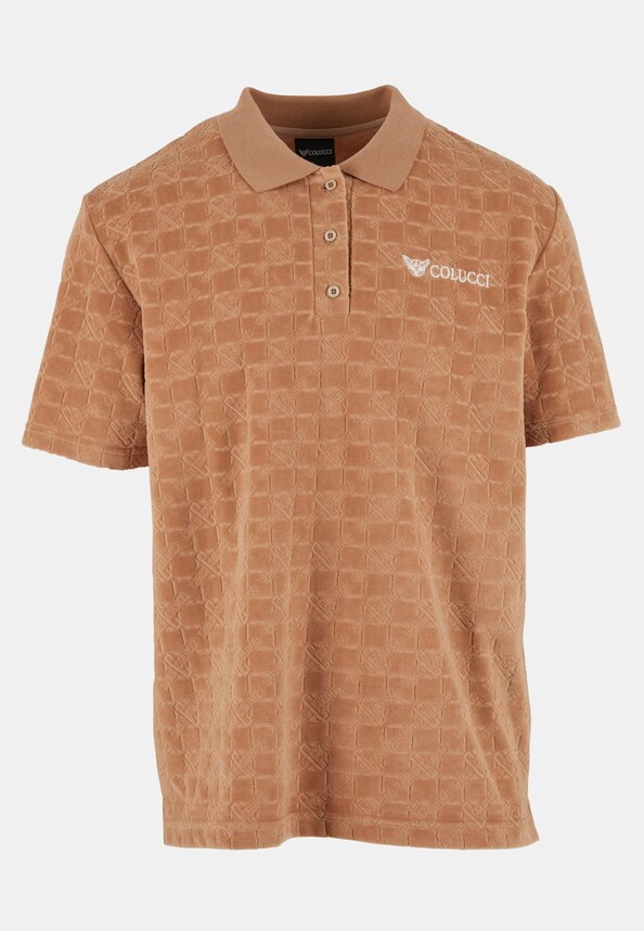 MONOGRAM VELOUR POLO SHIRT-2
