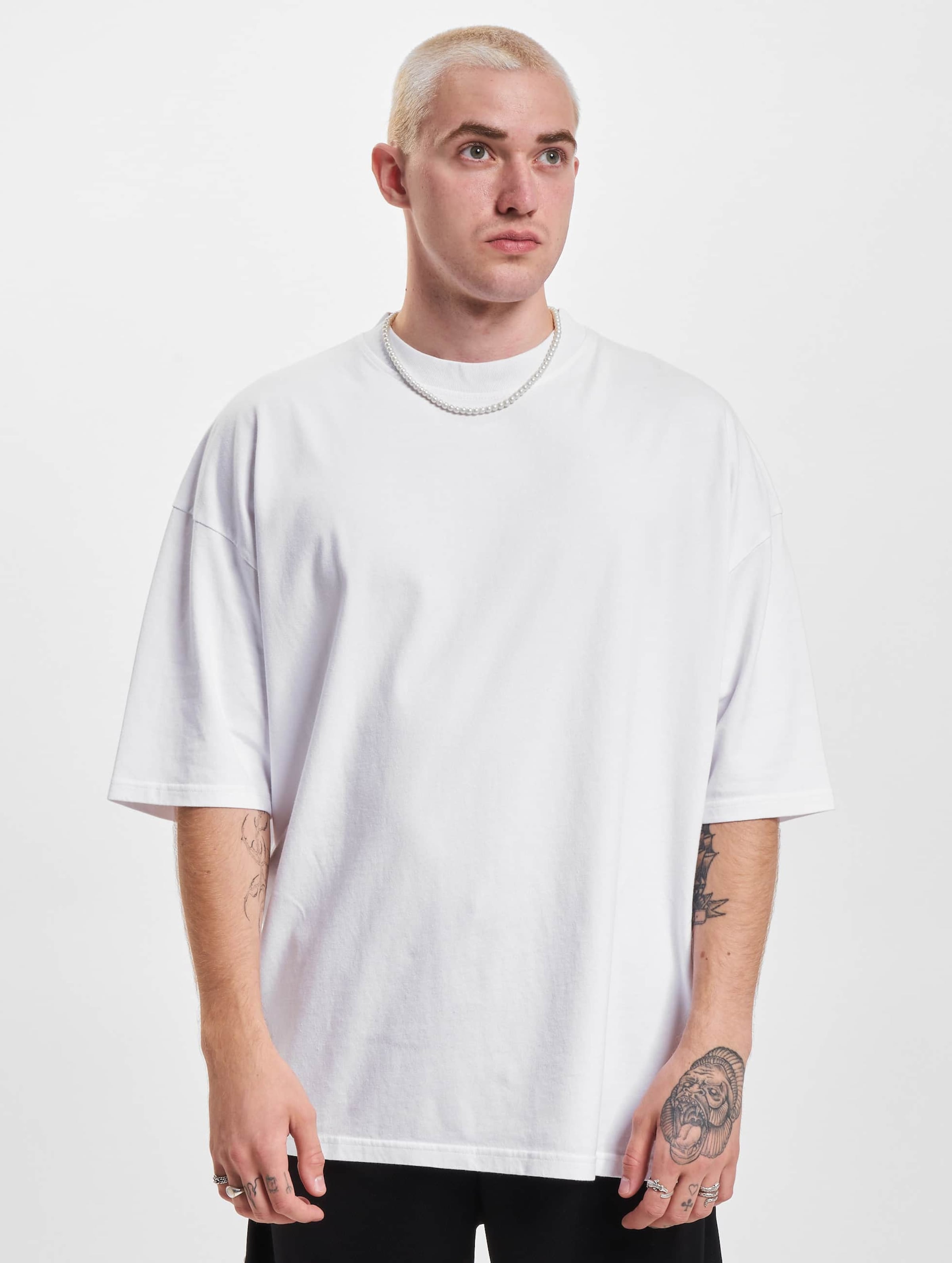 2Y Studios Basic Oversize Boxy T-Shirt Mannen op kleur wit, Maat M