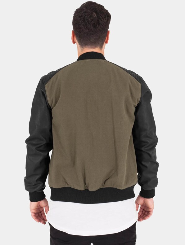 Cotton Bomber Leather-1