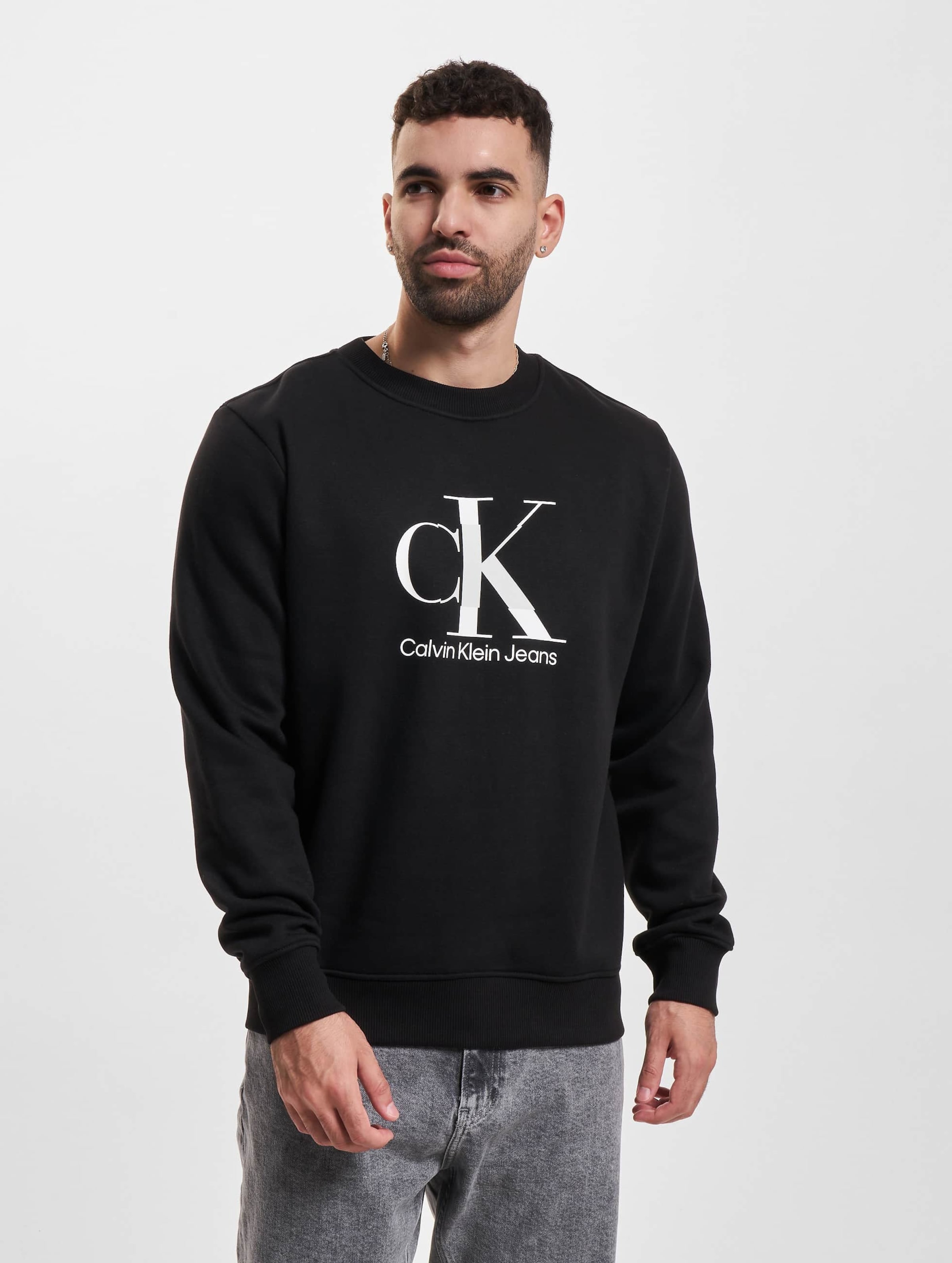 Calvin Klein Jeans Disrupted Monologo Crew Neck Sweater DEFSHOP