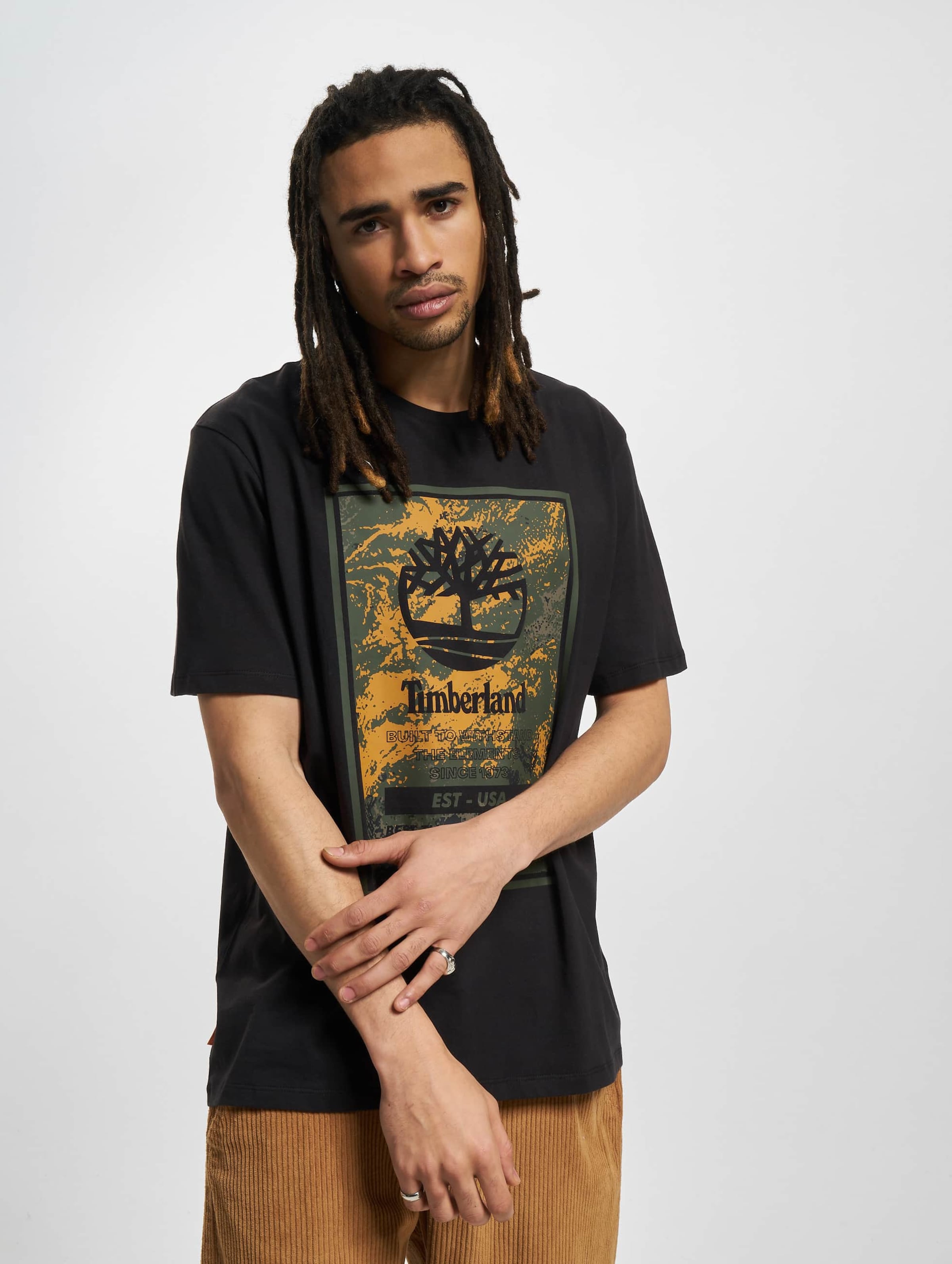 Timberland Ses Stack T-Shirt Mannen op kleur zwart, Maat XL