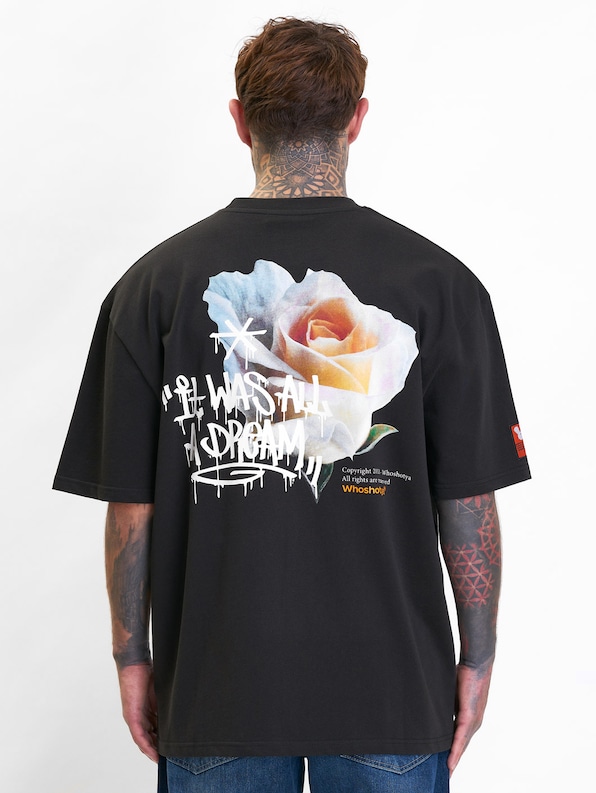 Who Shot Ya? Rose Oversized T-Shirt-0