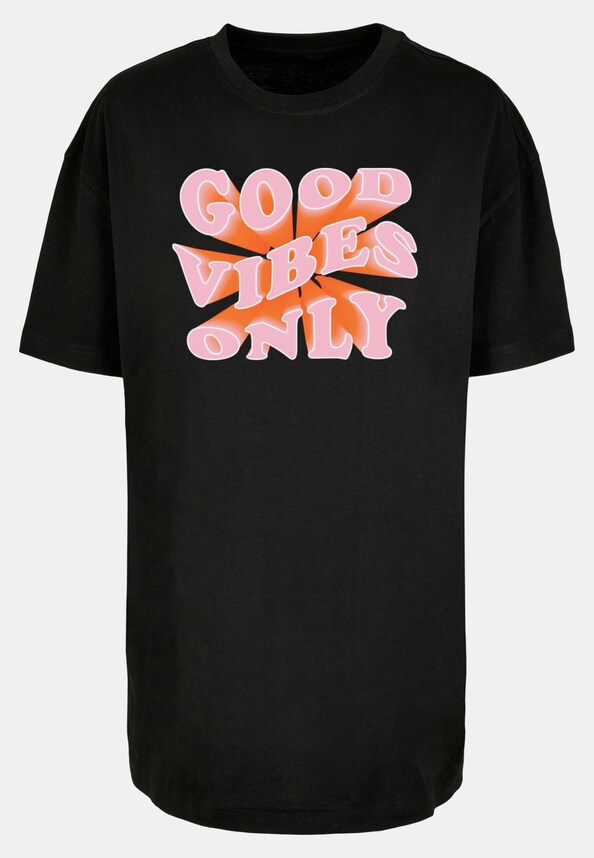 Ladies Summer - Good Vibes Only Oversized Boyfriend -2