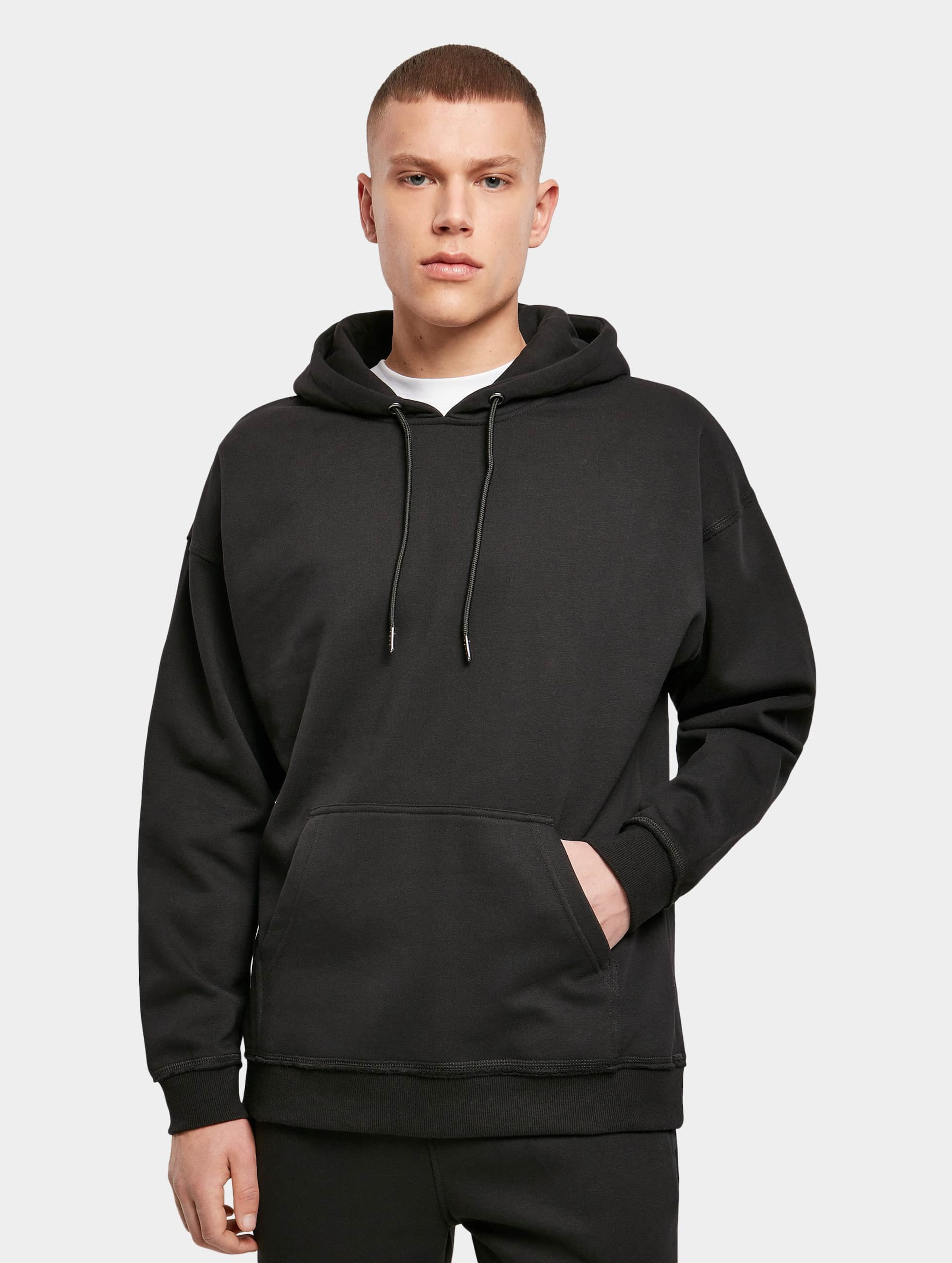 Build Your Brand Oversize Hoody Mannen op kleur zwart, Maat XL