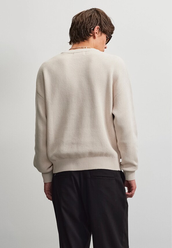 Logo Oversized Knit Sweater-1