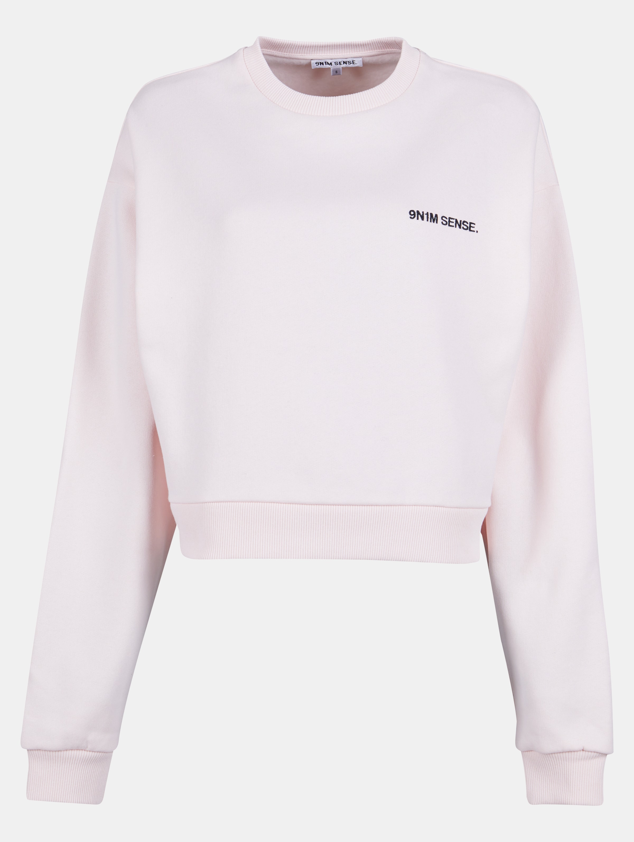 9N1M SENSE W-Essential Cropped Sweatshirt Vrouwen op kleur roze, Maat XS