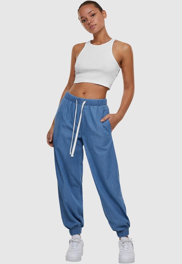 Ladies Light Denim Jogpants-3