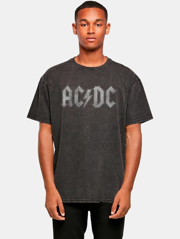 ACDC - Logo Acid Washed Oversize-0