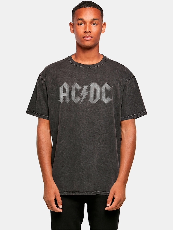 ACDC - Logo Acid Washed Oversize-0